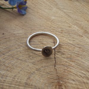 Sterling Silver Personalised Initial Ring