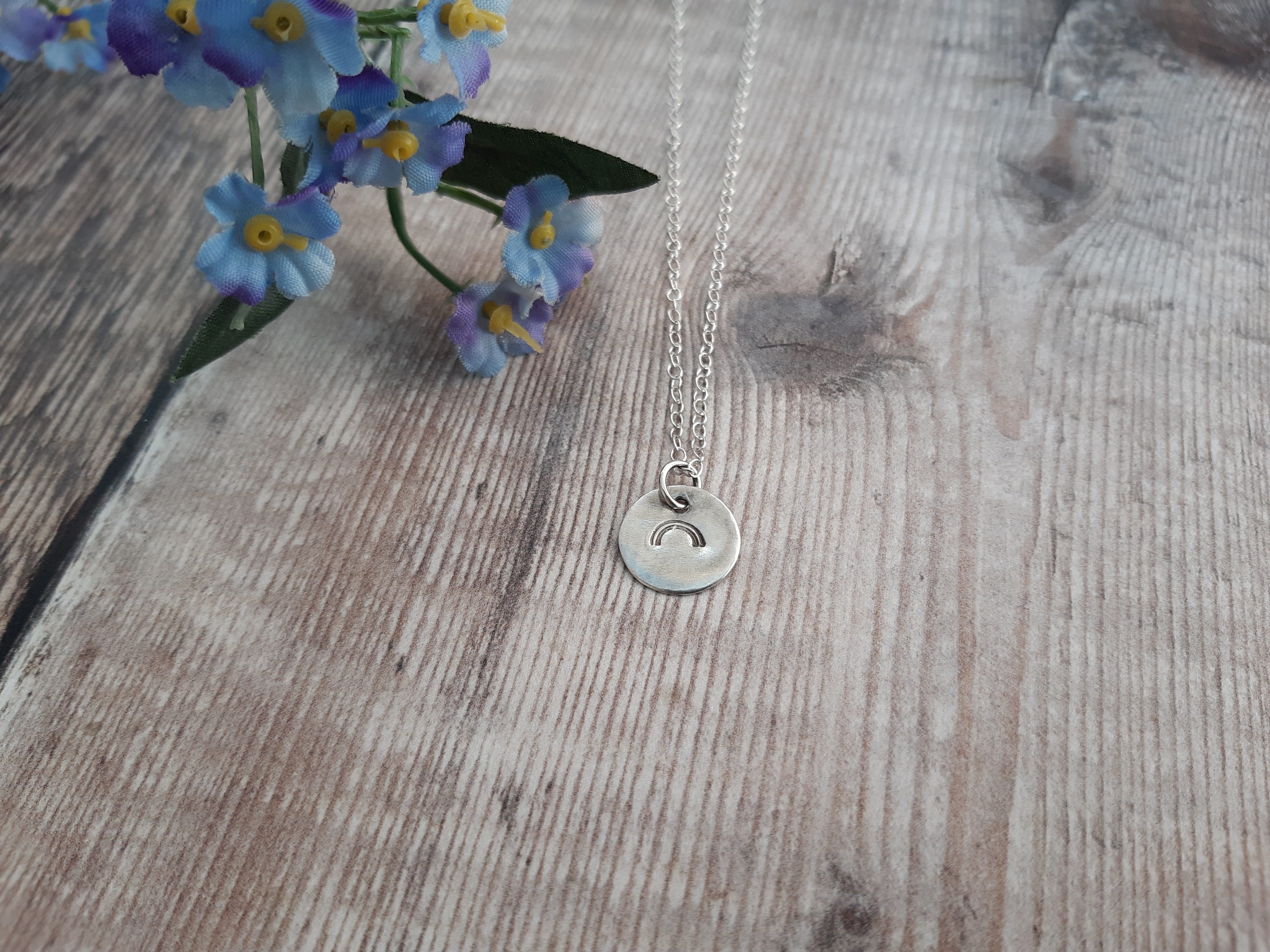 Sterling Silver Pendant with Rainbow - Image 3