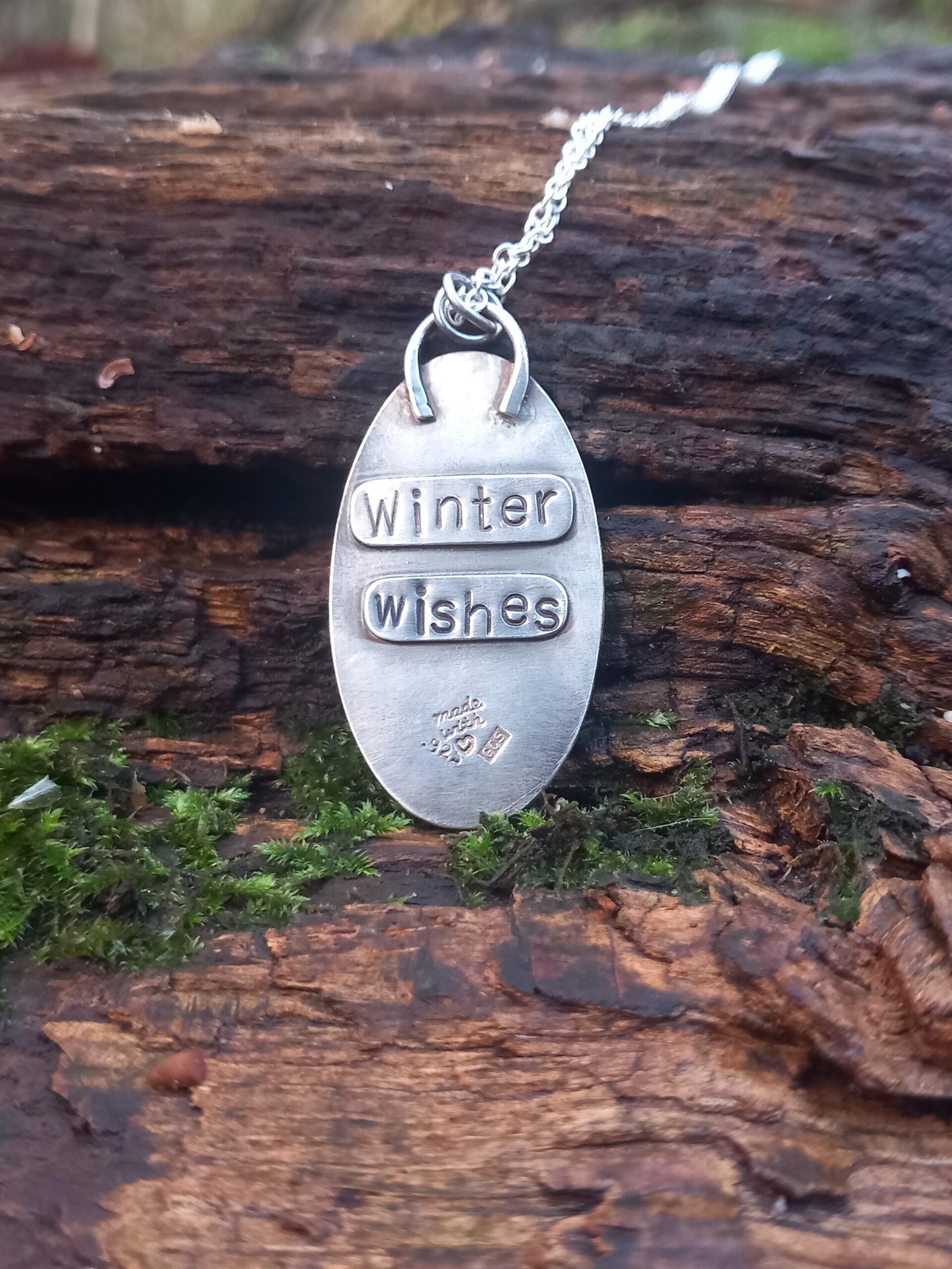 Sterling Silver winter mouse necklace - Image 4
