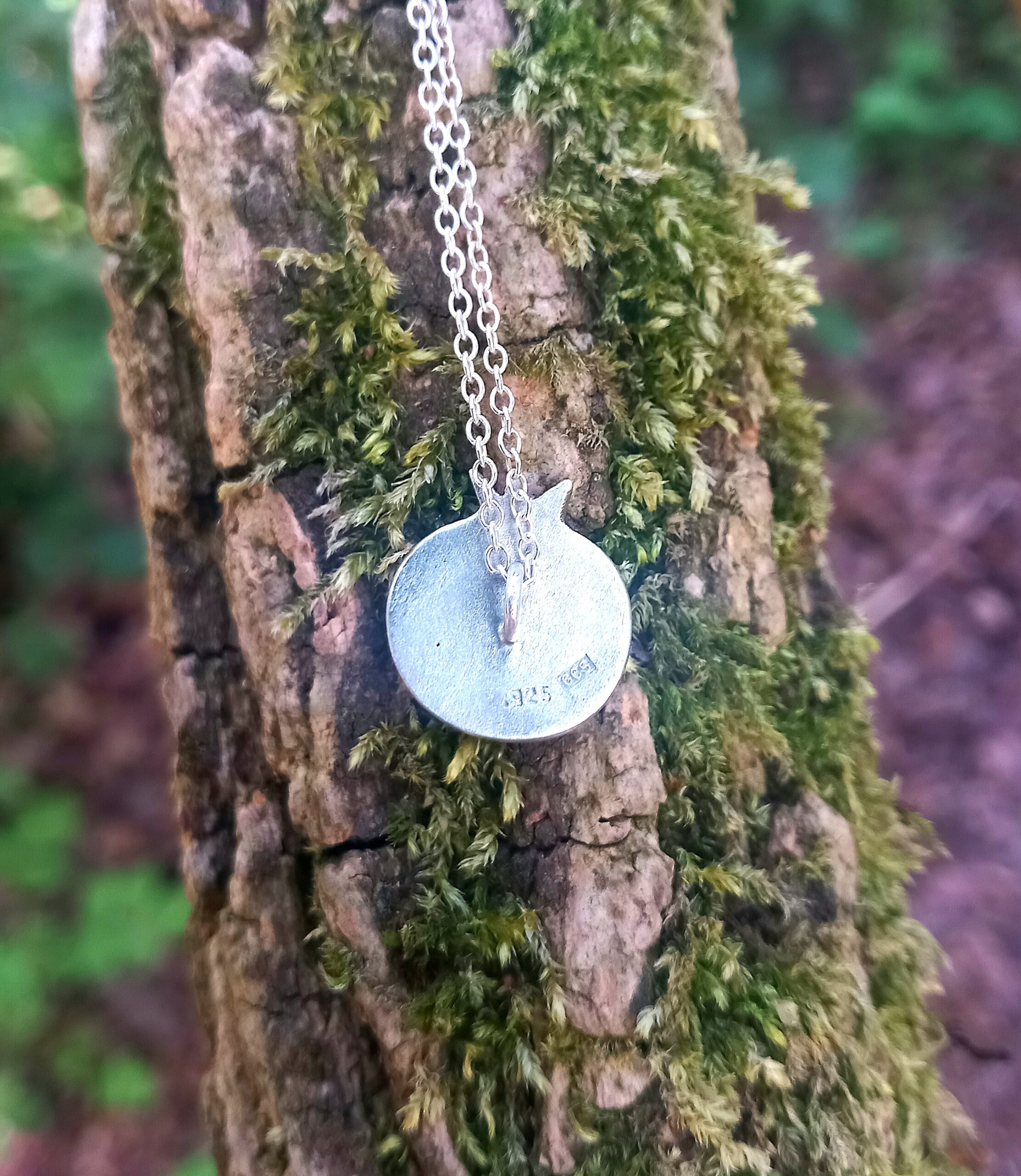 Sterling Silver Pomegranate with Rubies - Image 3